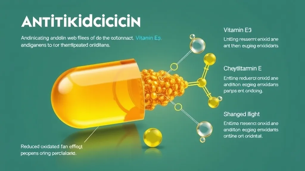 Vitamine E antioxydante et longévité : rôle, marqueurs et complémentation